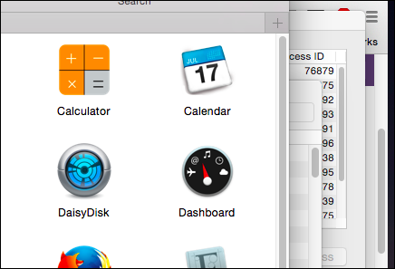 Пример исчезающих полос прокрутки в окне macOS