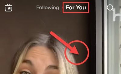 Долгое нажатие на видео в ленте For You