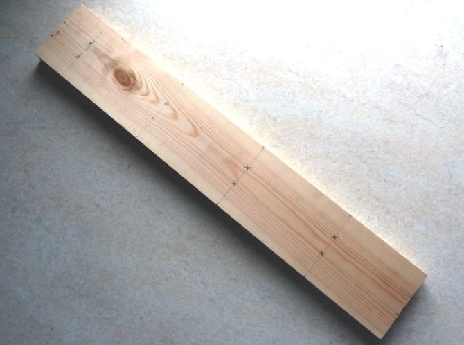 Разметка и деревянная основа для антенны