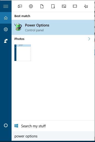 Параметры электропитания Windows