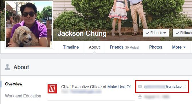 Пример Facebook с кнопкой запроса почты пользователя