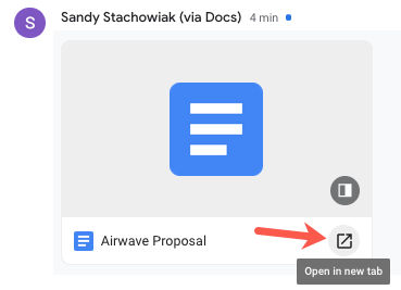 Нажмите «Открыть в новой вкладке»