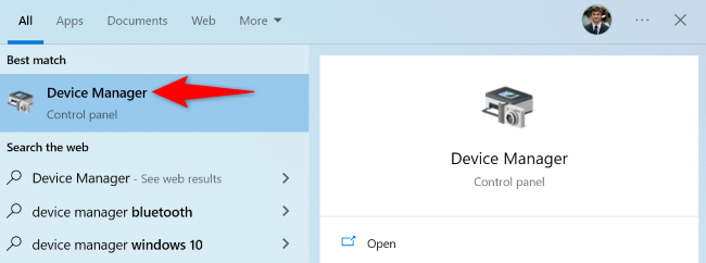 Выберите «Диспетчер устройств».