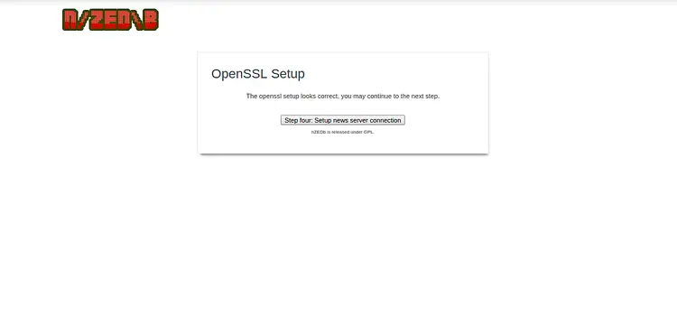 Проверка openssl в установщике nZEDb