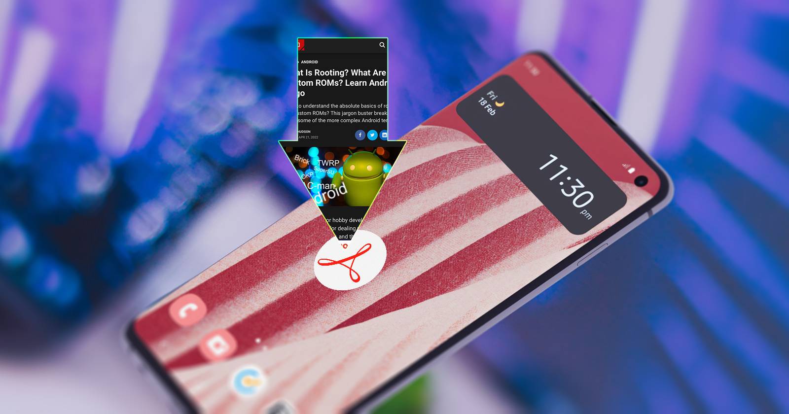 Скриншот: сохранение веб‑страницы в PDF на Android