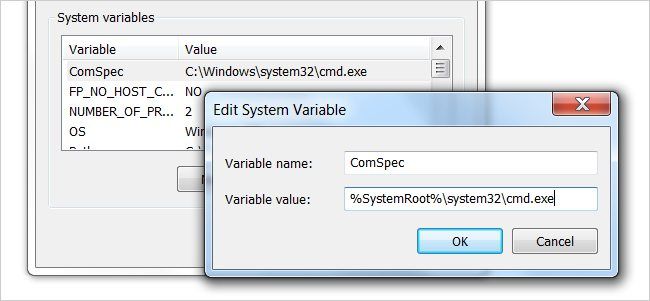 Глобальные переменные среды Windows