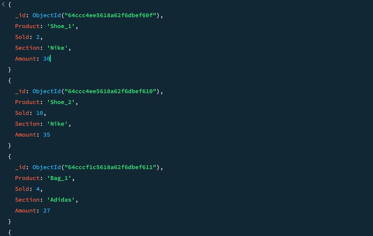 Пример данных sales для объяснения группировки