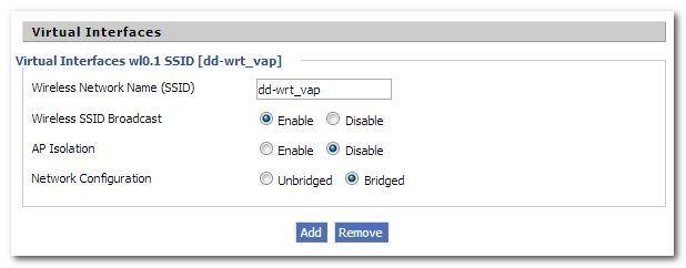 Виртуальный интерфейс wl0.1