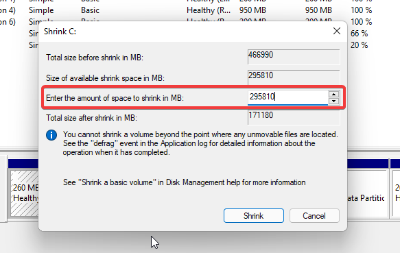 Параметры сжатия