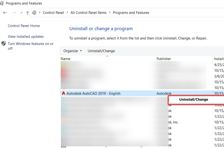Контекстное меню с пунктом Удалить