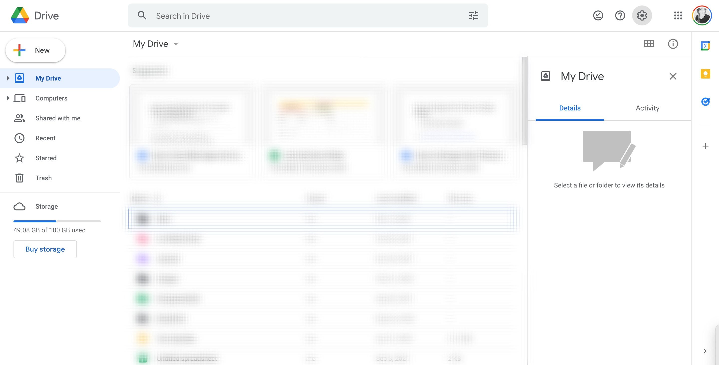 Открыть настройки Google Диска