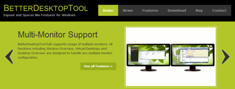Exposé в Windows: BetterDesktopTool для управления окнами