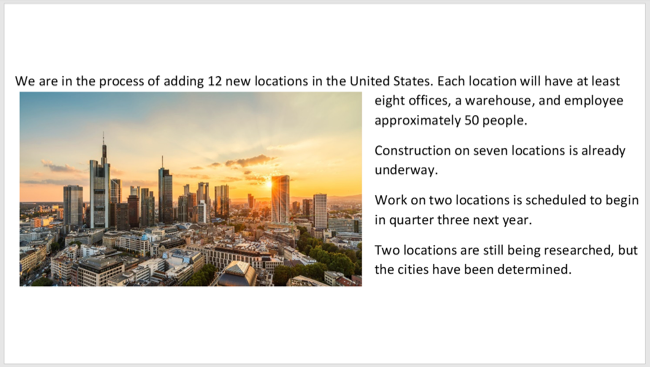 Объект Word на слайде