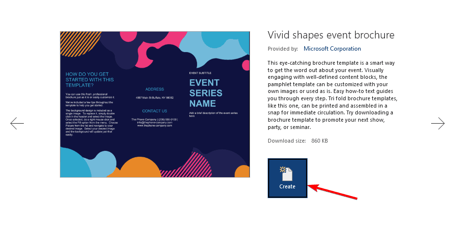 создать брошюру в Word