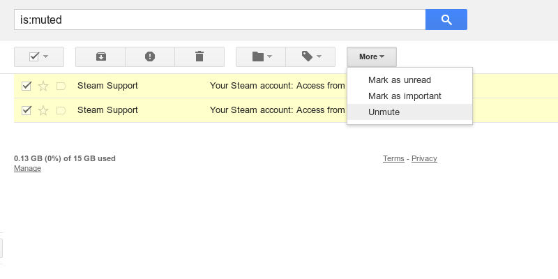 Поиск и отмена заглушения разговоров