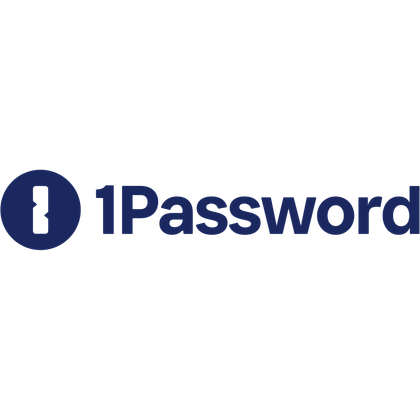 Логотип 1Password на белом фоне.