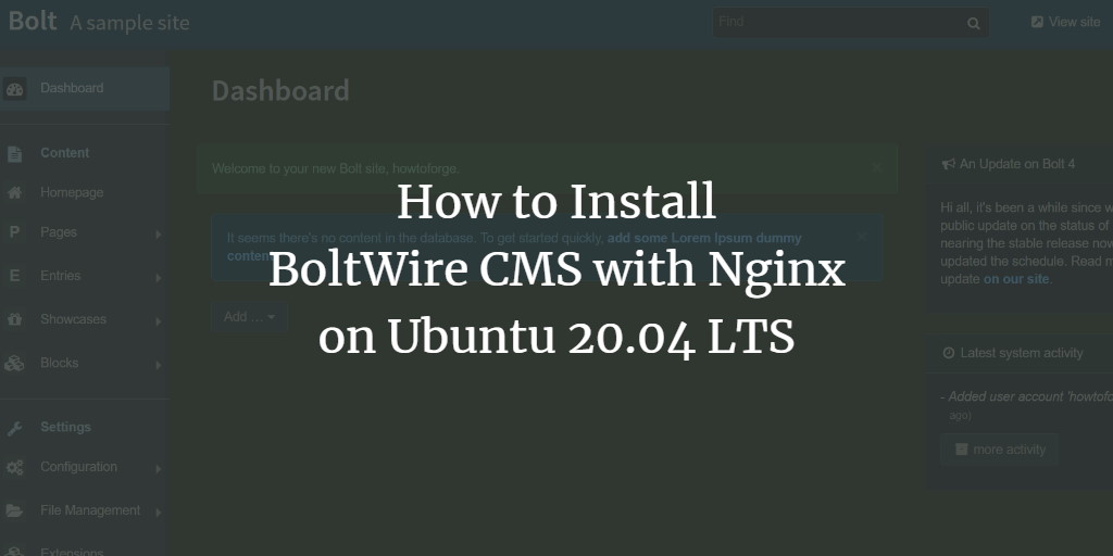 BoltWire на Ubuntu 20.04 — установка