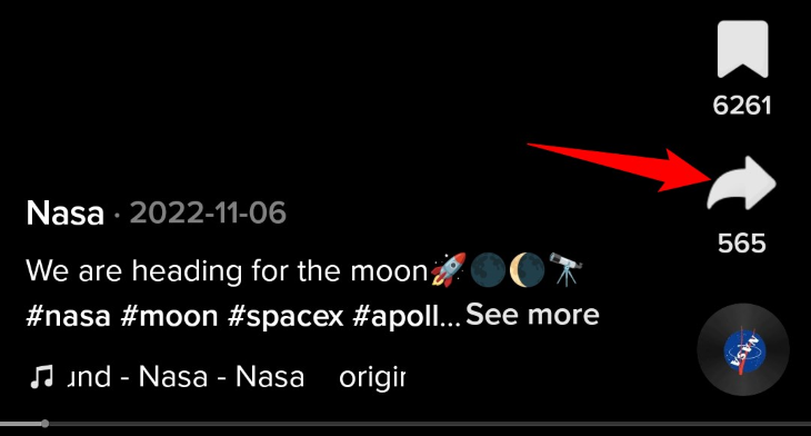 Иконка «Поделиться» — правая стрелка.