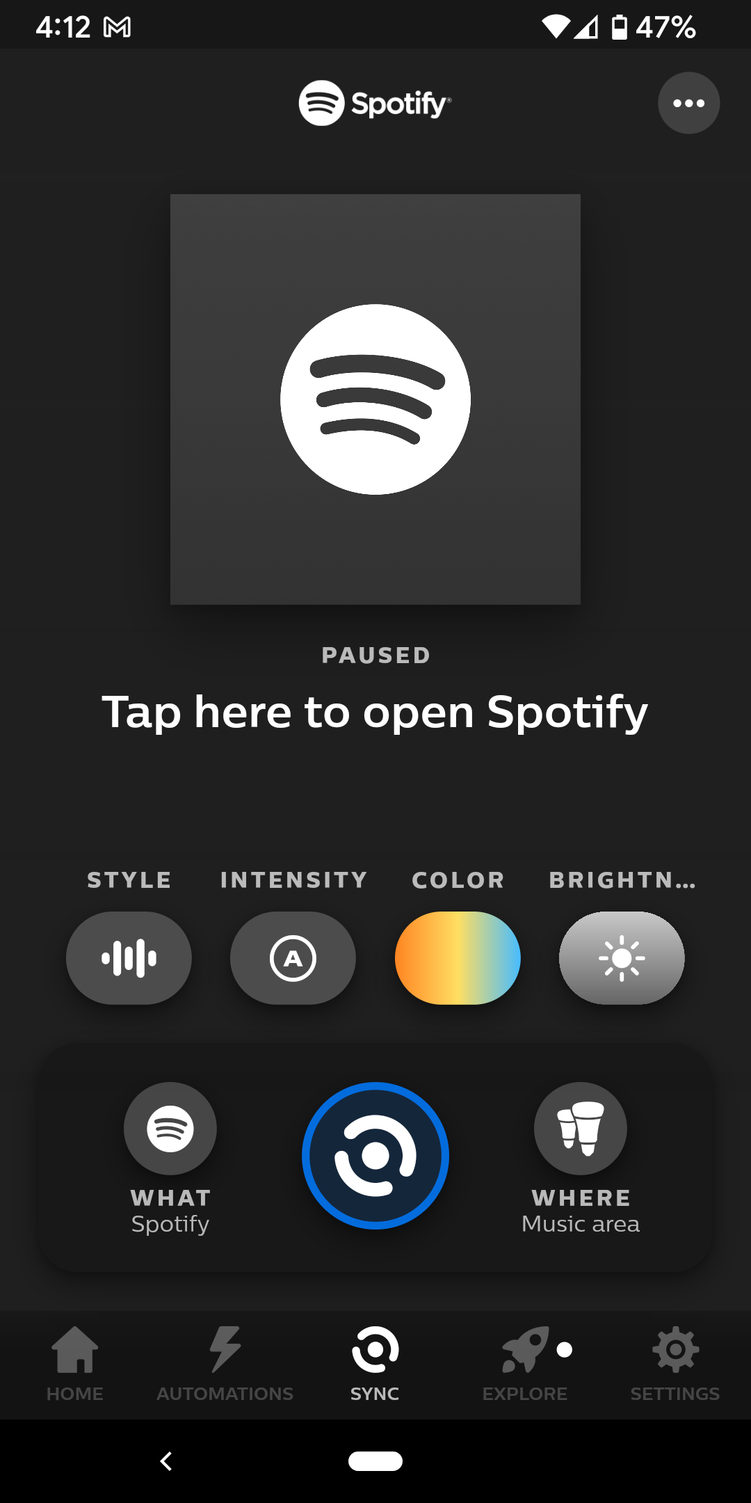 Hue start sync screen 10