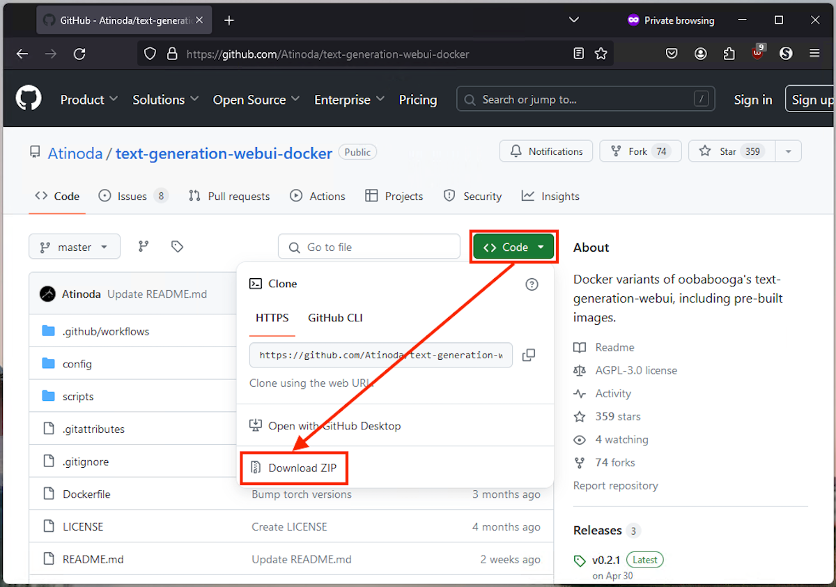 Где скачать ZIP с репозитория GitHub