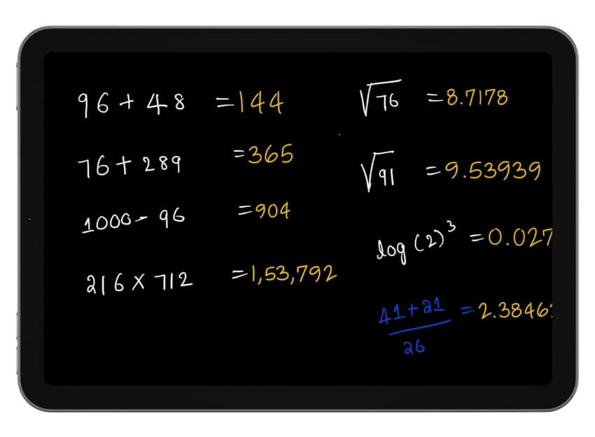Базовые вычисления в Math Notes