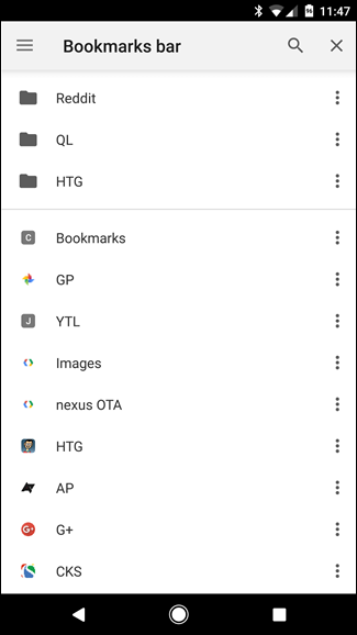 Папки и закладки на телефоне