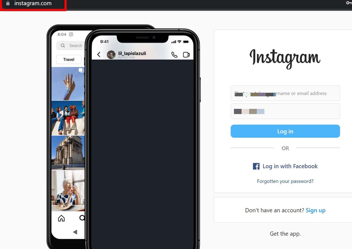 Веб‑версия Instagram в браузере