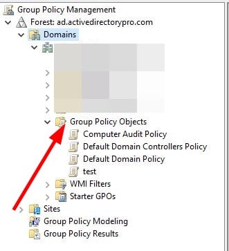 Список Group Policy Objects для домена