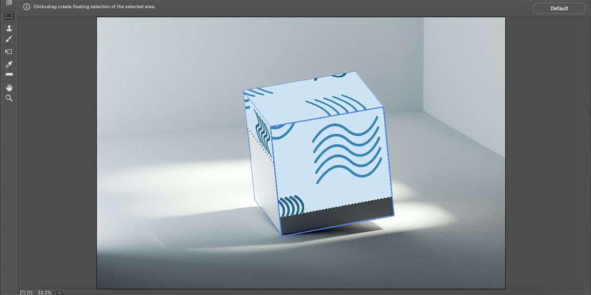 Инструмент vanishing point с паттерном на макете
