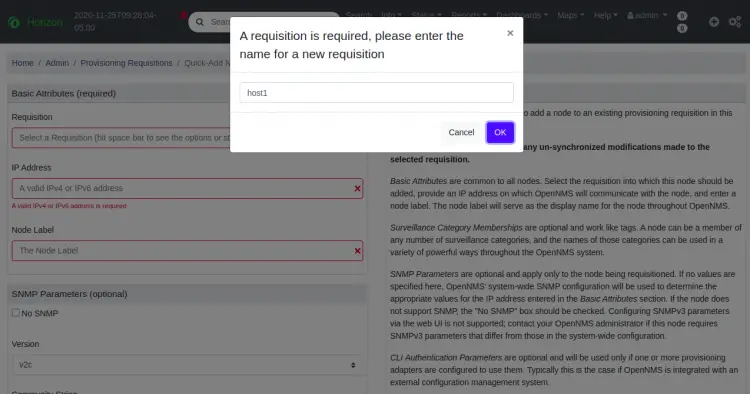Добавление нового узла в мониторинг