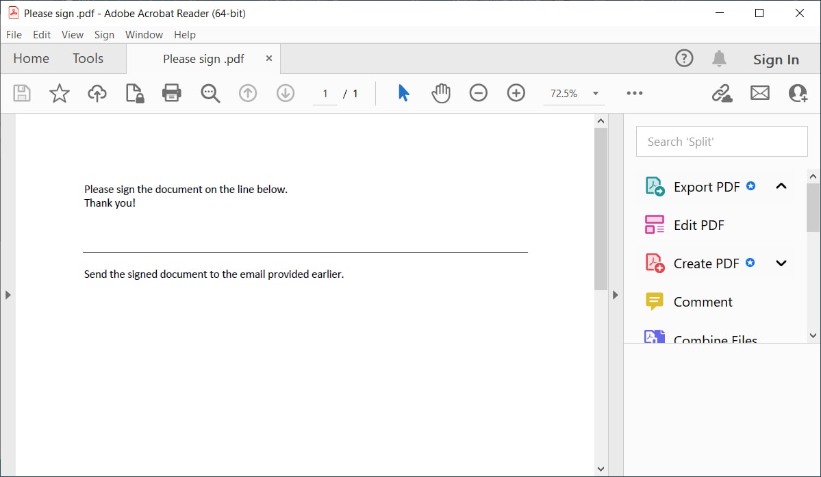 Открытый PDF-файл на экране
