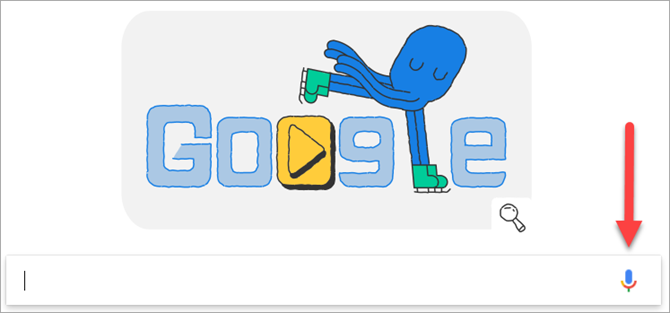 поиск голосом: микрофон на странице Google