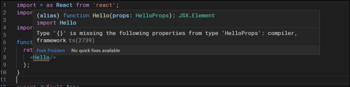 Ошибка: не передали props в компонент