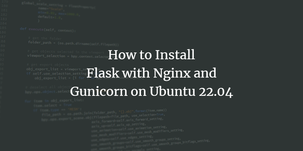 Flask с Gunicorn и Nginx на Ubuntu 22.04