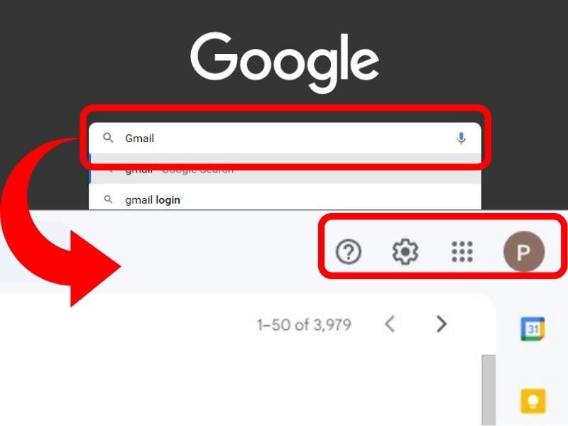 Вход и открытие настроек Gmail
