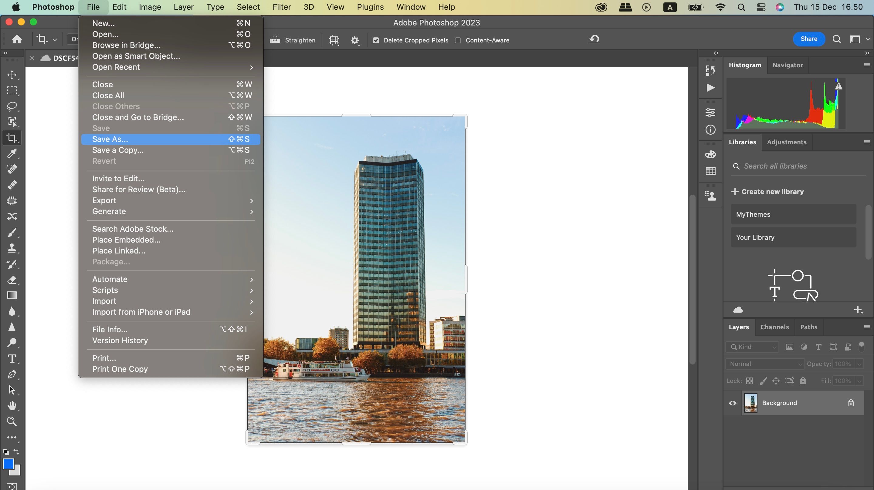 Сохранение изображения в Photoshop