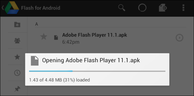 Файл APK выбран для установки в файловом менеджере Android