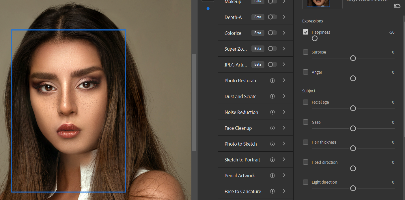 Happiness -50: уменьшение выражения радости