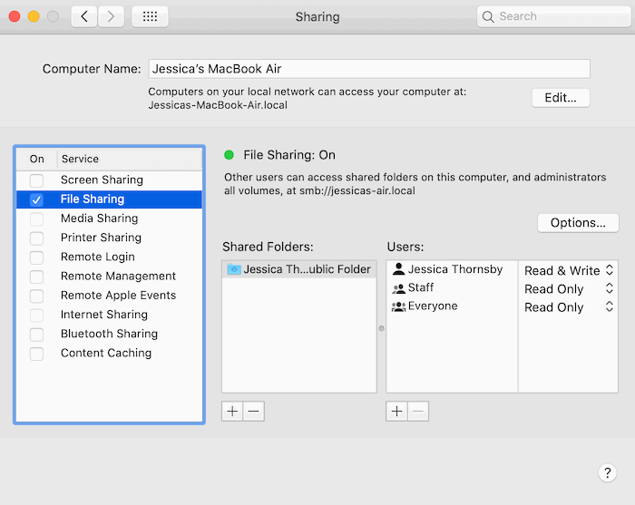Как обмениваться файлами между Mac и Windows