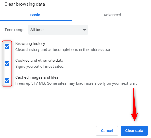 Очистить все данные