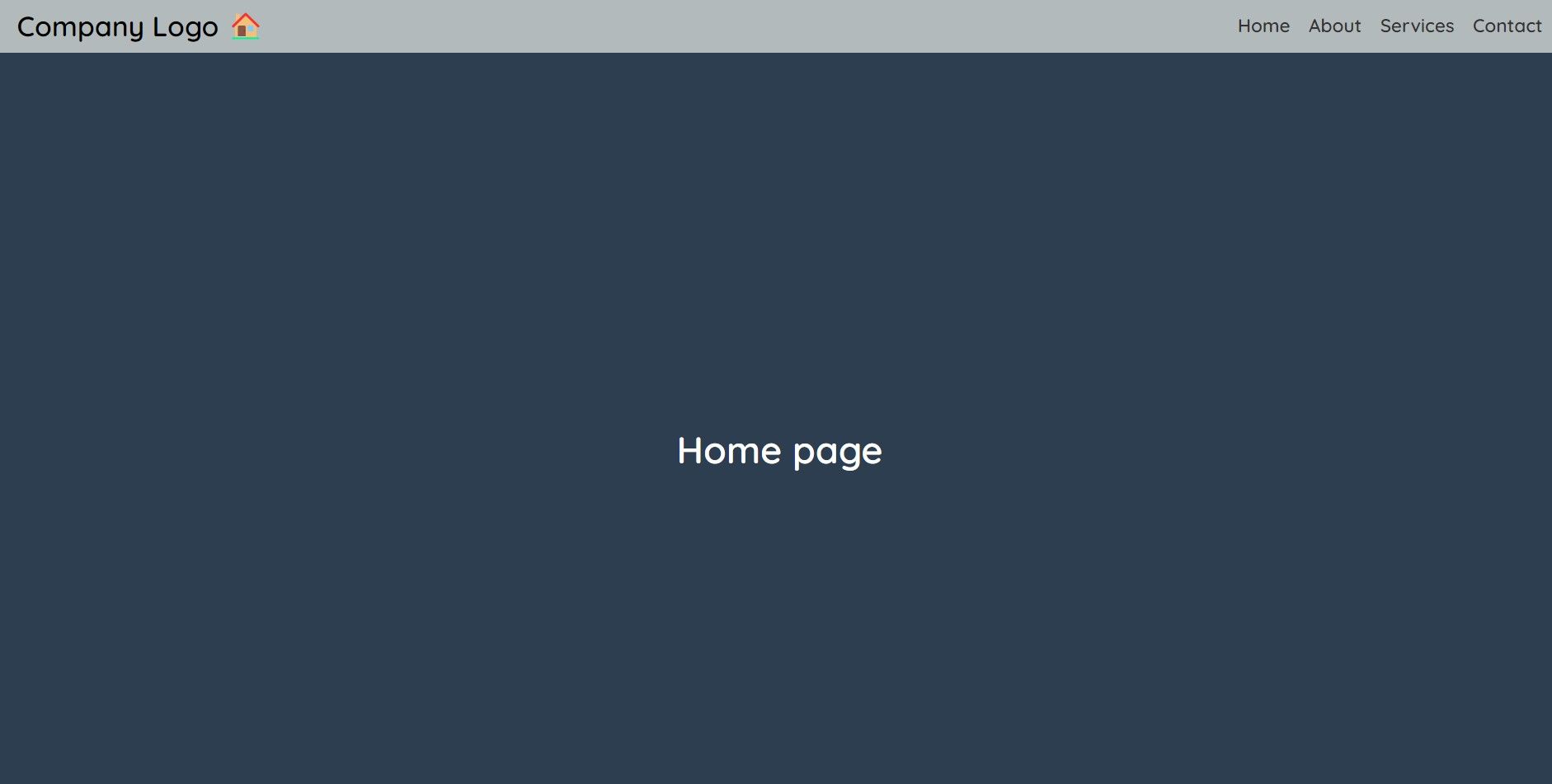 Страница после применения стилей, показывающая отступы, фоновые цвета и логотип.
