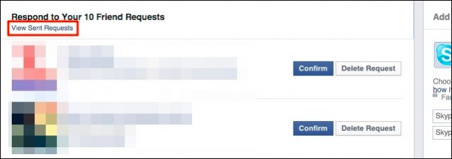 Ссылка Просмотреть отправленные запросы
