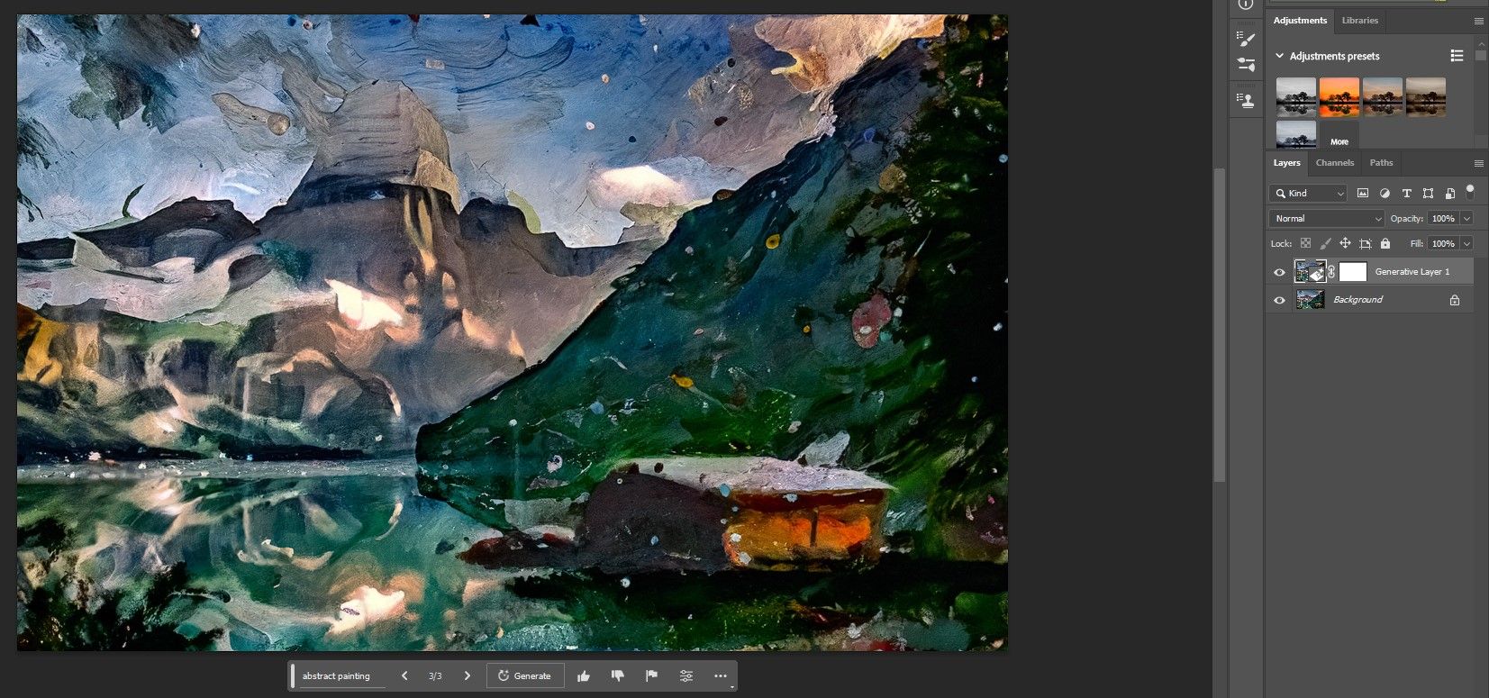 Пример абстрактной живописи