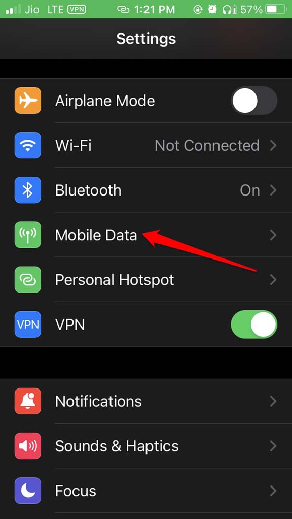 Настройки сотовой связи iPhone