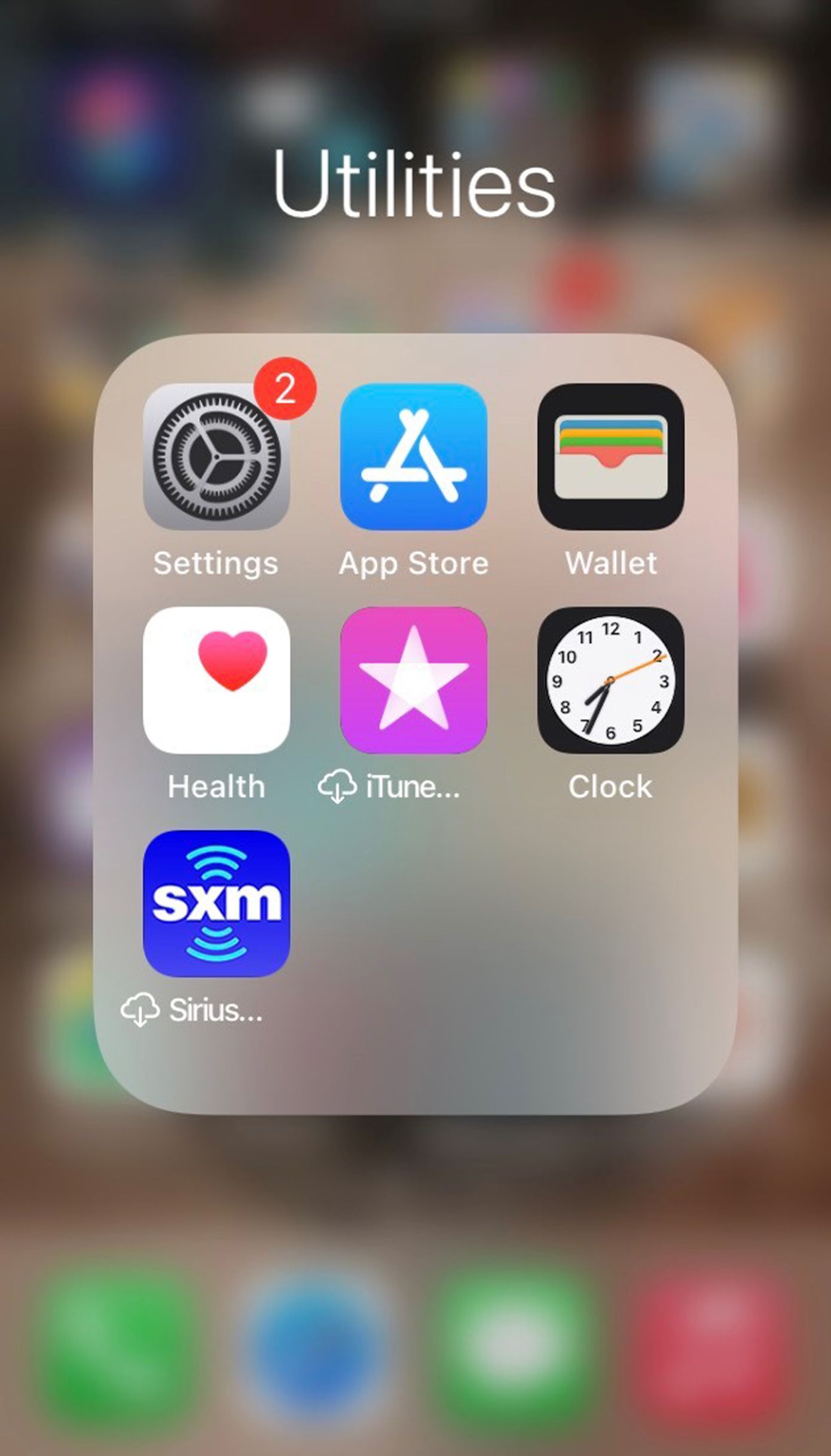 Opening Settings on iPhone