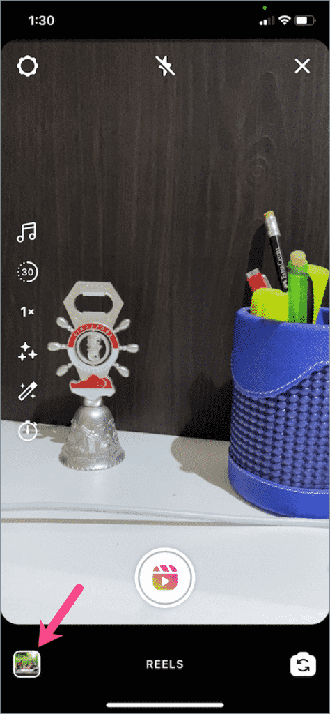 Выбор отдельного фото для ролика в Instagram