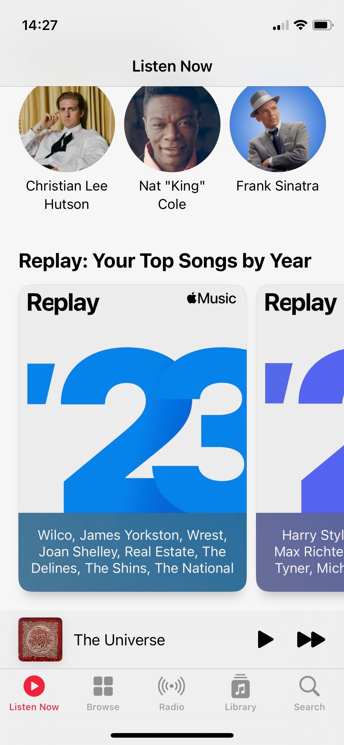 Скриншот Apple Music Replay 23 в приложении Apple Music