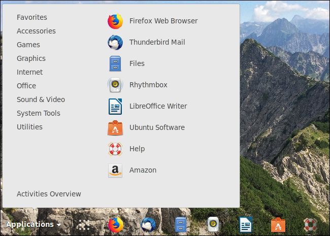Всплывающее меню приложений в стиле Пуск