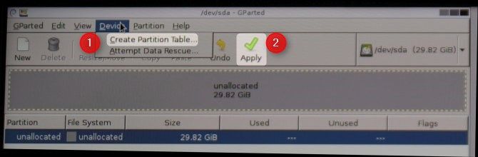 Создание нового раздела ext4