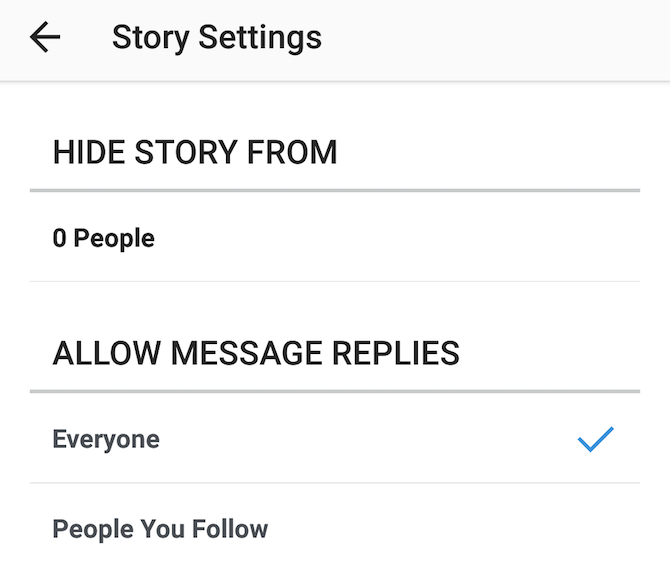 Настройки Instagram Stories